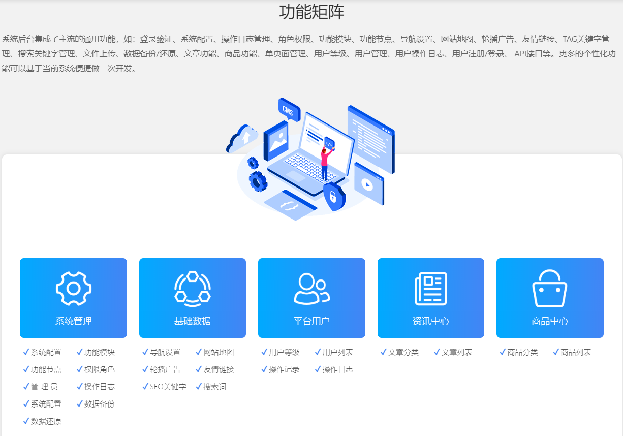 (开源程序推荐)gougucms基于ThinkPHP6 + Layui MySql的轻量级极速后台开发框架  第2张