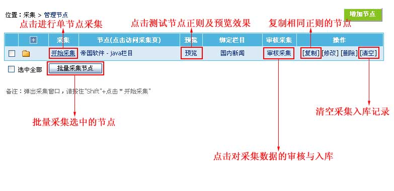 帝国网站管理系统(EmpireCMS)帝国cms管理采集节点教程  第2张